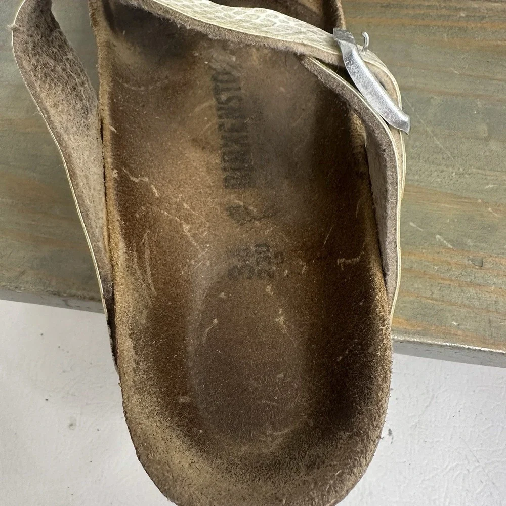 Birkenstock Gizeh Womens 36 / 5-5.5 Glitter Magic Snake Footbed Slide Sandal